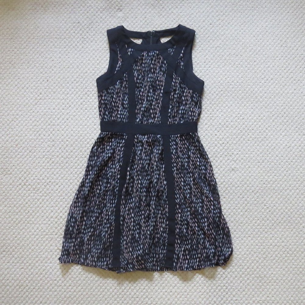 Banana Republic Black Fit & Flare Dress Size 2P